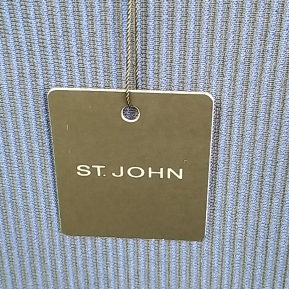 St John Sleeveless Multi Print Navy Top - Picture 9 of 11